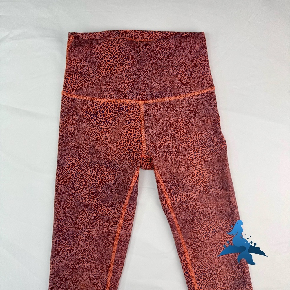 1075 lululemon Wunder Train High-Rise Tight - Size 4 -  Crackle Glaze Orange - Picture 2 of 11